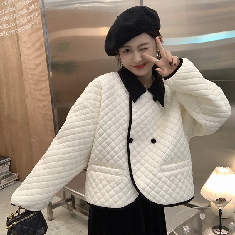 Áo khoác nữ tay dài họa tiết caro thời trang