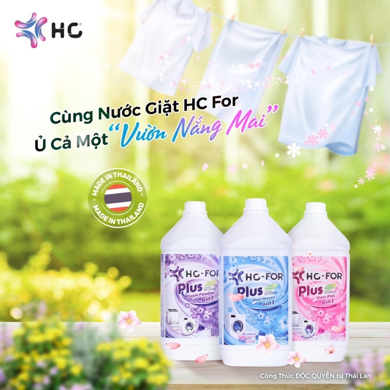 Nước giặt HC FOR 2/1 thế hệ mới 3.500ml