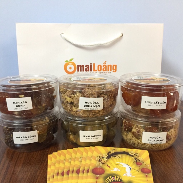 Mơ gừng chua mặn-hộp 500gr