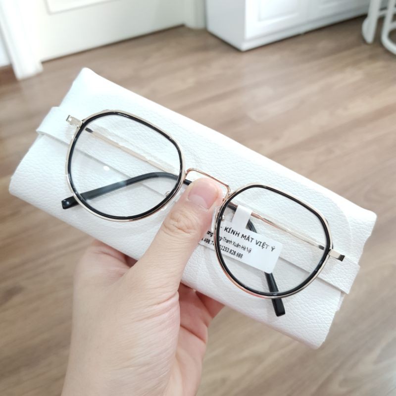 Gọng Kính Ulzzang Kim Loại Đa Giác lắp sẵn tròng 0 độ | BigBuy360 - bigbuy360.vn