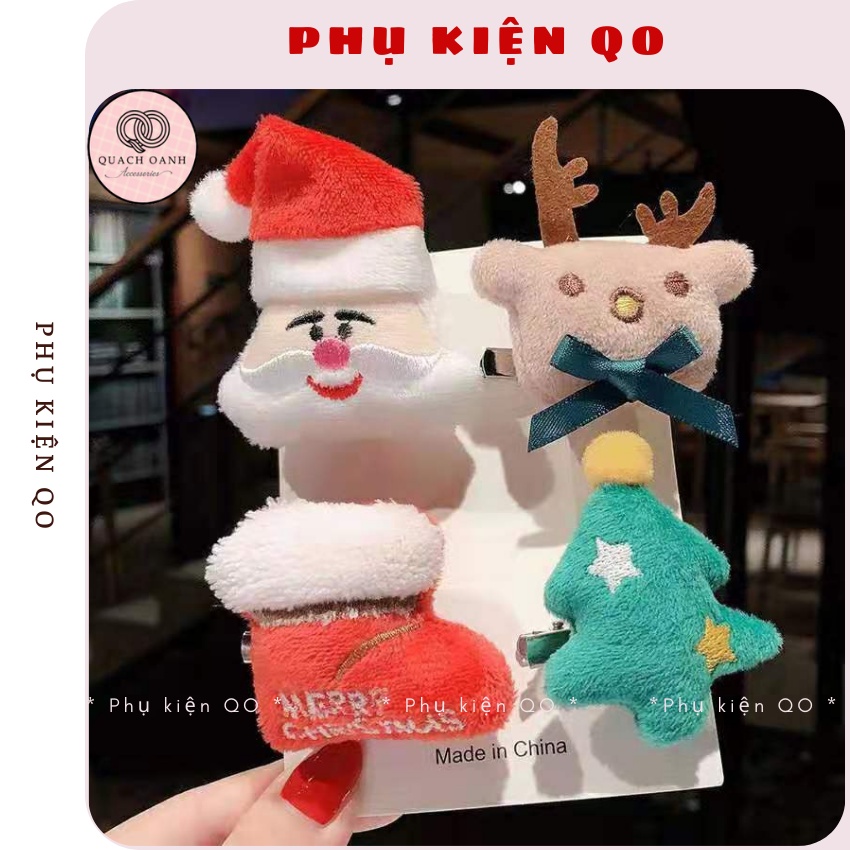 Kẹp tóc họa tiết xinh xắn đáng yêu Kẹp tóc noel - Phụ Kiện QO KEP28