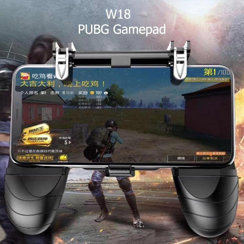 Tay cầm có nút nhấn điều khiển chơi game W18 PUBG trên điện thoại tiện dụng