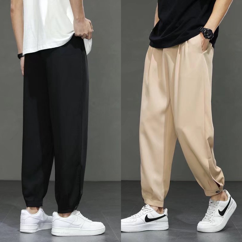 Quần Dài Thể Thao Dáng Rộng Phong Cách Hàn Quốc Thời Trang Mùa Hè Cho Nam Size S-3xl