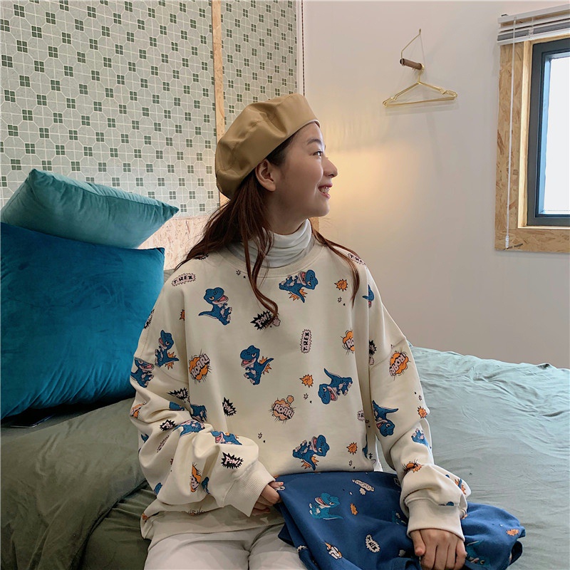 Thời Trang Áo Sweater Tay Dài In Họa Tiết Hoạt Hình Dễ Phối Đồ | BigBuy360 - bigbuy360.vn