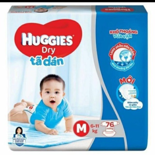 TÃ DÁN HUGGIES SƠ SINH SIZE S88+8 MIẾNG