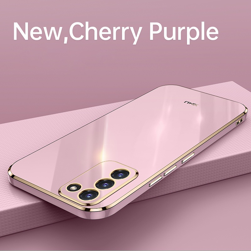 Ốp điện thoại silicon mạ vàng sang trọng cho Samsung Galaxy S21 Plus S20 Ultra S20FE