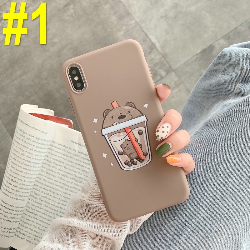 ST| COD&Ready Stock】Couple Milk Tea Bear Case For Samsung Galaxy J2 J3 J5 J7 Prime Pro A5 A7 2017 A20 A30 A30s A50 A50s Case | BigBuy360 - bigbuy360.vn