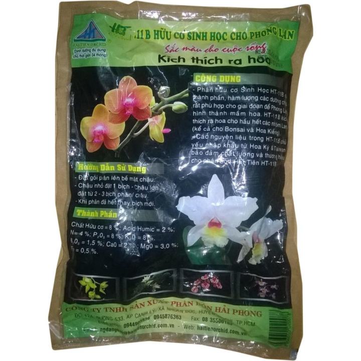 Phân túi lưới Hải Tiên gói 500gram (Xanh) kích ra hoa Phong lan