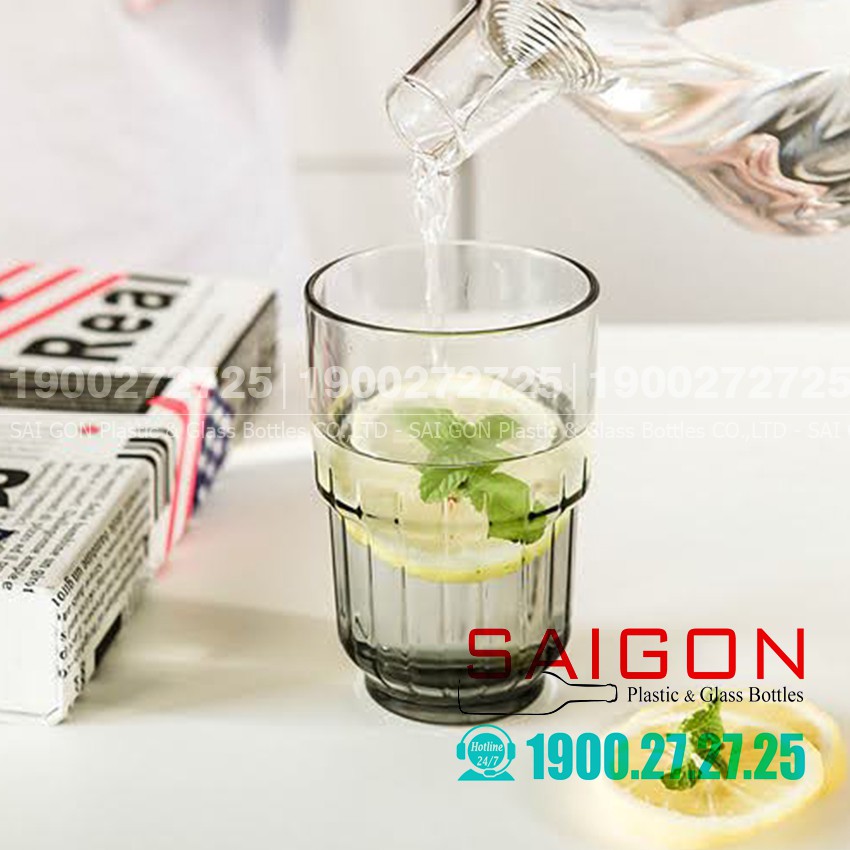 Ly Thủy Tinh Cường Lực LinQ Grey Beverage  266ml | 355ml | 414ml , Tùy Chọn Dung Tích