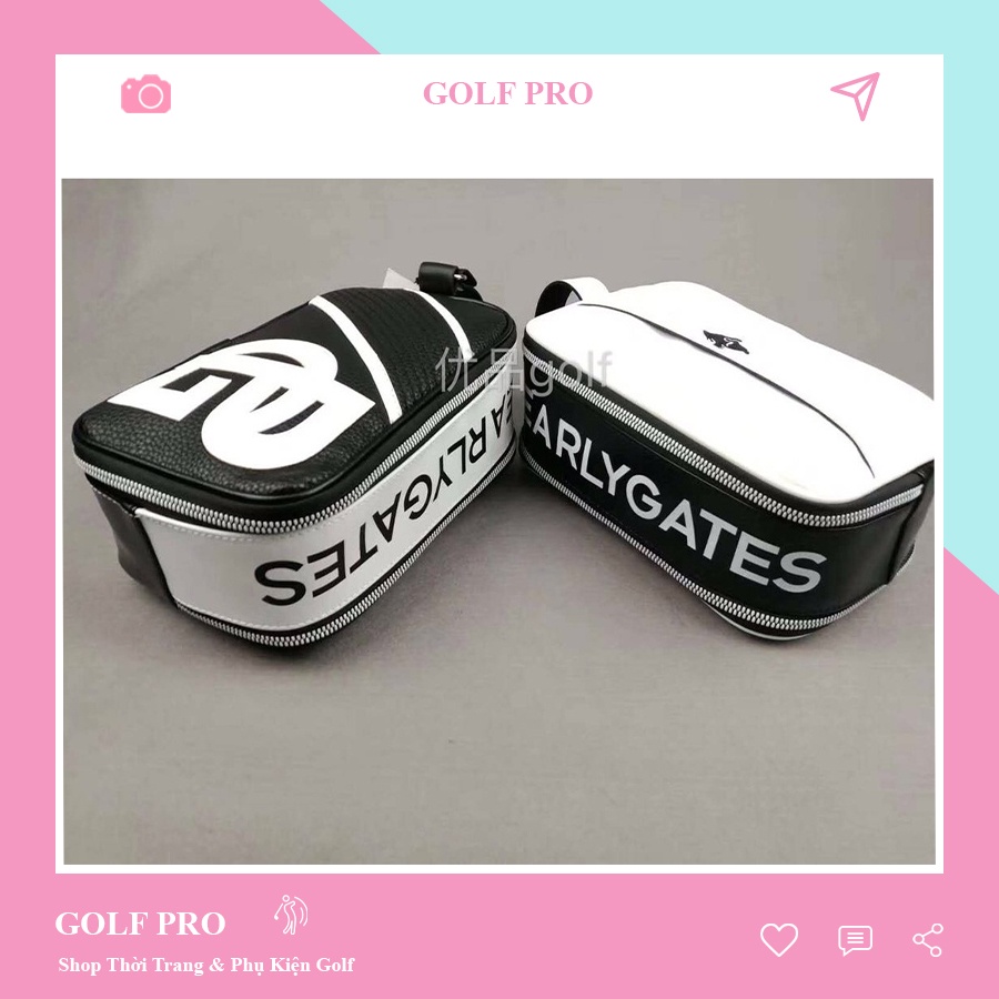 Túi golf cầm tay Pearly Gates da PU cao cấp chống nước tiện lợi đựng đồ dùng cá nhân CT012