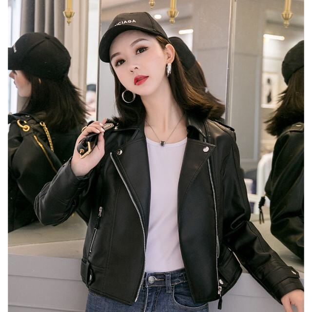 [XẢ KHO 3 NGÀY] Áo Khoác Da Nữ Cổ Bẻ Quảng Châu Cao Cấp Mẫu Mới Nhất Không Bong Tróc dáng ngắn croptop | BigBuy360 - bigbuy360.vn