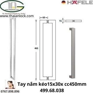 Tay nắm kéo vuông Hafele 499.68.038