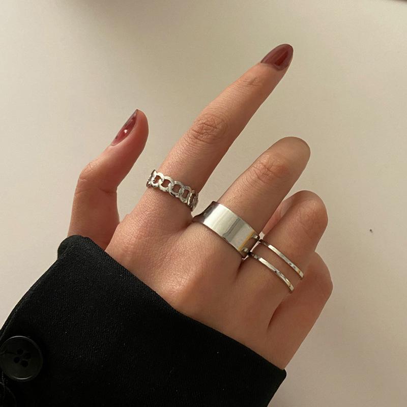 3pcs/set Korean Elegant Gold Finger Ring Fashion Retro Twist Woven Ring Simple Women Jewelry Accessories Trendy