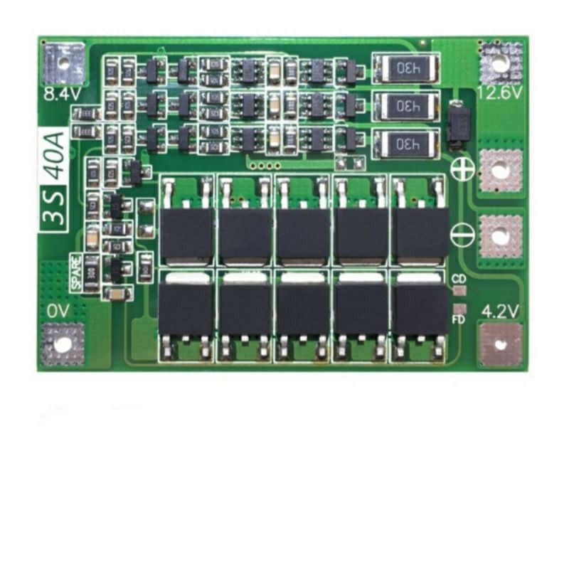 Mạch 3S 12,6V - 40A Auto Recovery, sạc và bảo vệ pin Li-ion 3.7V.