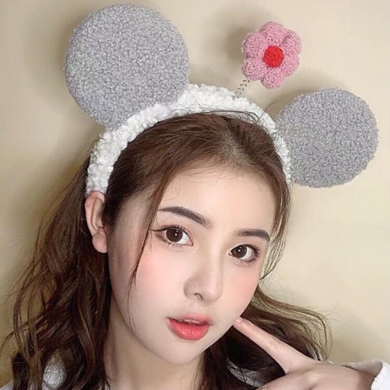 Bờm Tóc Cài Tóc Bông Hoa Tai Gấu HGVN Tot Trend Thời Trang Dành Cho Nữ