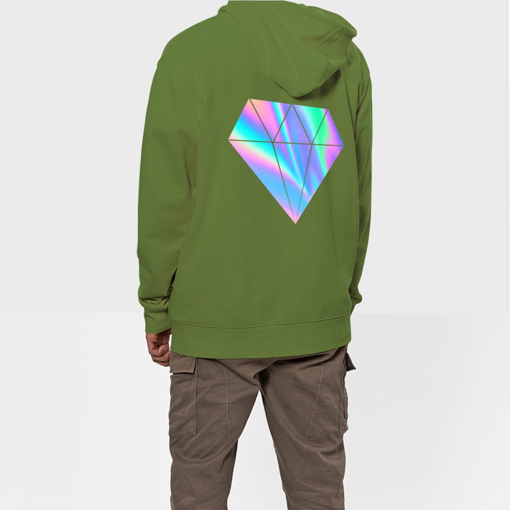 Áo Khoác Nỉ Hoodie Phản Quang Kim Cương Unisex Freesize Dưới 65 Kg | BigBuy360 - bigbuy360.vn