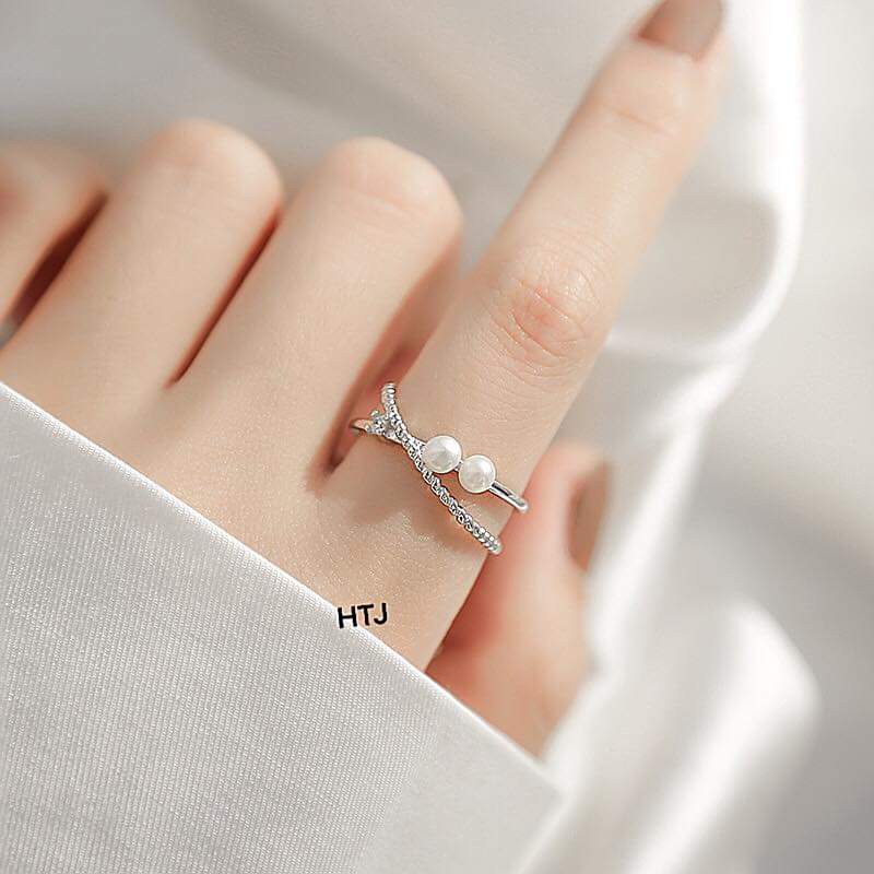 Nhẫn BẠC TA gắn trai thật nước ngọt