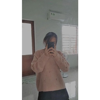 Áo len hàn form thụng dấu quần