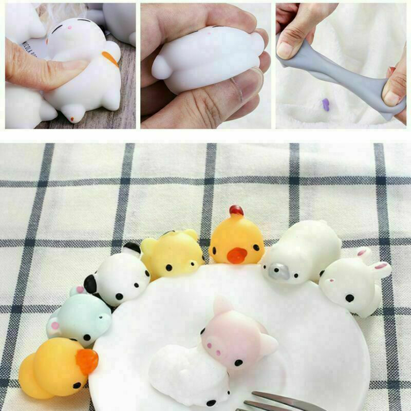 Set 10 đồ chơi bóp dẻo hình động vật dễ thương giúp giảm căng thẳng