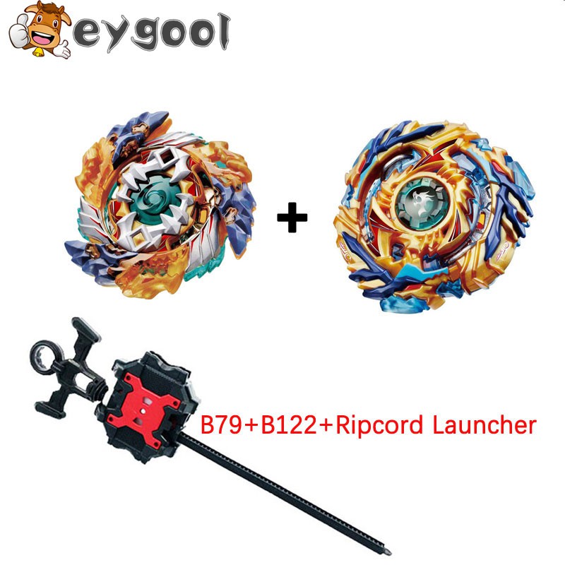Con Quay Đồ Chơi Beyblade Burst (3 Trong 1) B79 Fafnir.8.Nt + B-122 Devouring Dragon Bulk Với Ripcord Launcher