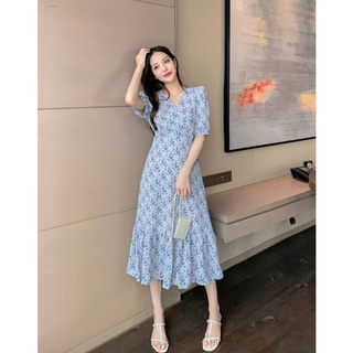 đầm hoa nhí xanh combo chốt live 355