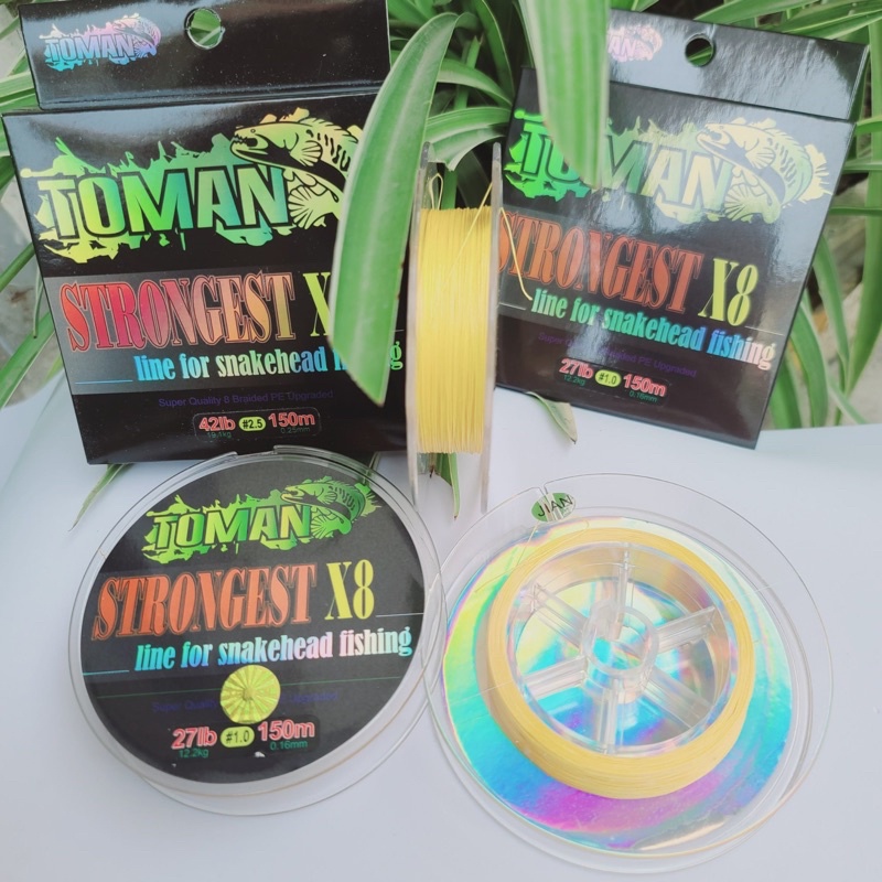 Dây pe Toman Strongert X8 150m chuyên lure