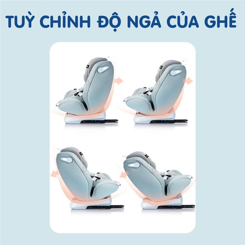 Ghế ngồi ô tô trẻ em Doux xoay 360 độ isofix 0-12 tuổi