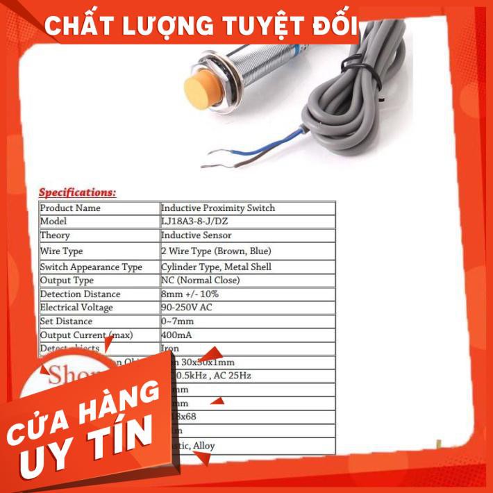 Cảm biến tiệm cận LJ18A3-8-J/DZ 220V AC thường đóng - K4H22