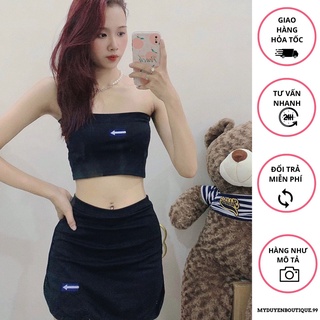 Set áo ống + chân váy form bầu chất borip đẹp