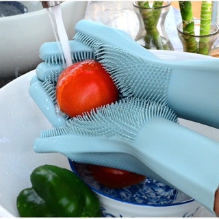 Găng Tay Rửa Chén Silicon Thần Thánh