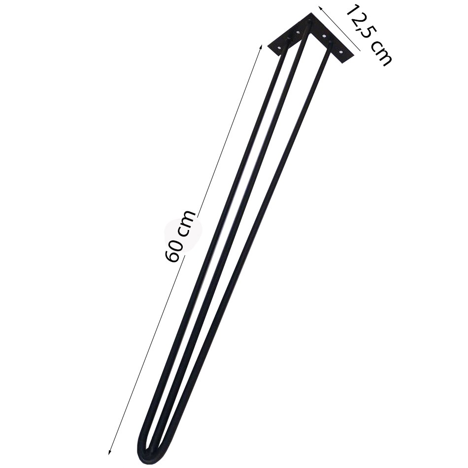 Chân bàn sắt hairpin cao 60cm  tặng kèm ốc vít