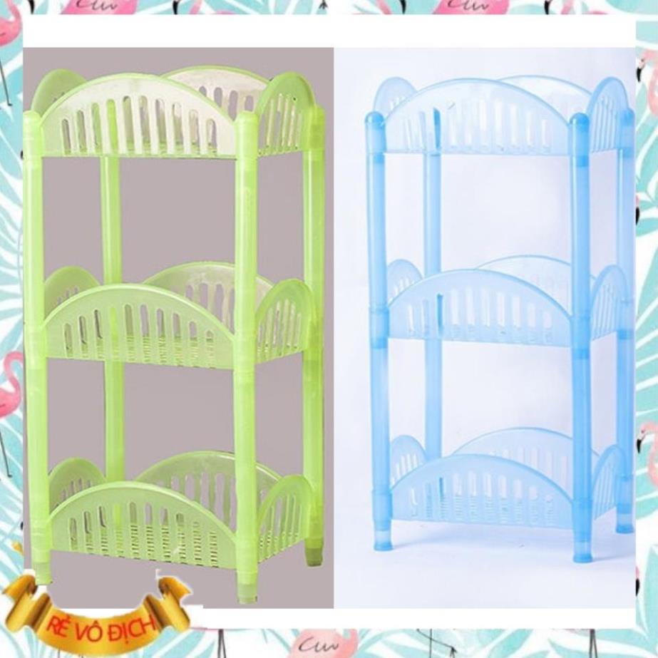 Gia Dụng Kệ trang trí kiểu vuông nhựa việt nhật 3 tầng- kệ năng năng tiện dụng đựng đồ tiết kiệm không gian