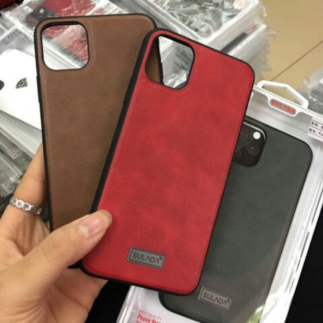 ỐP LƯNG DA SULADA CHO IPHONE 11, 11 PRO, 11 PRO MAX VIỀN DẺO SIÊU SANG