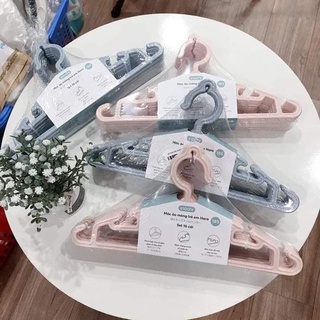 SET 10 móc áo trẻ em chống trượt cao cấp Hara 185 chính hãng Inochi