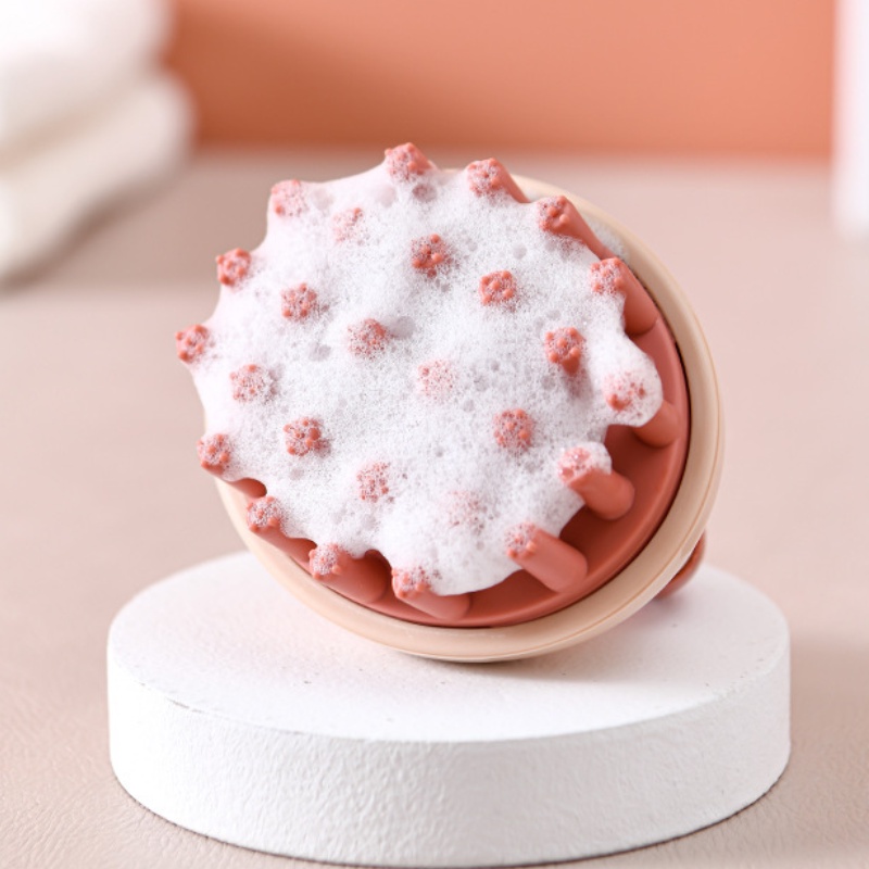[Hàng mới về] Bàn chải silicone gội đầu massage tóc làm sạch da đầu chống ngứa