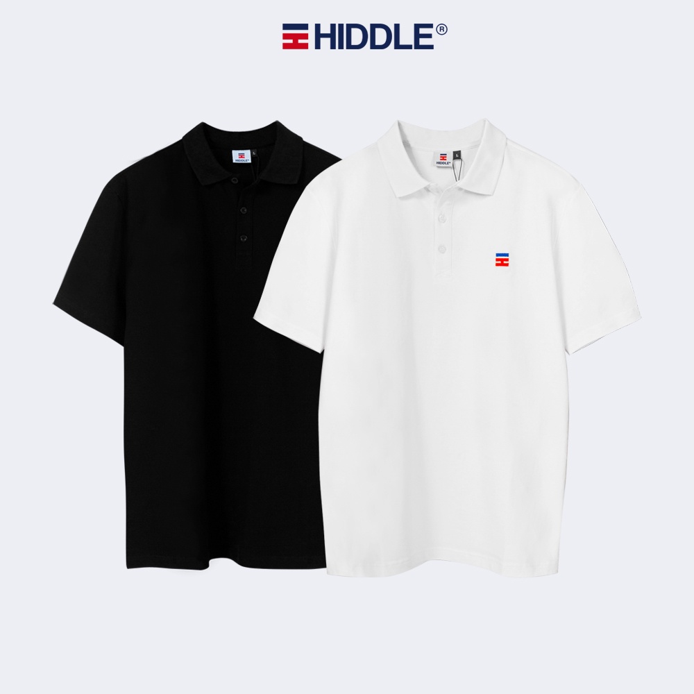 Áo thun polo nam basic vải cotton cá sấu cao cấp logo thêu HIDDLE 810201/810202