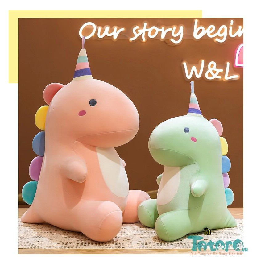 Thú bông Gấu bông Khủng Long bụng mập sắc màu