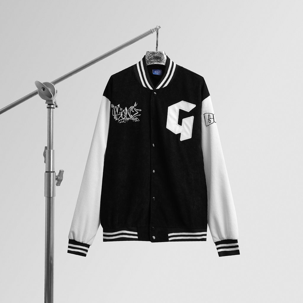 Áo Khóac Form Rộng Nhung Tăm Jacket Varsity Graffiti V3