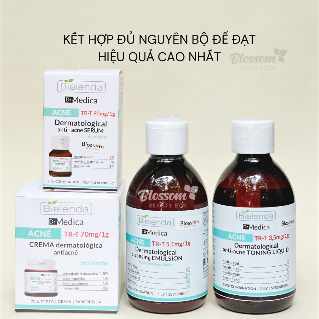 Kem dưỡng giảm dầu mụn Dr. Medica ance chứa azelaic acid, mandelic, niacinamide