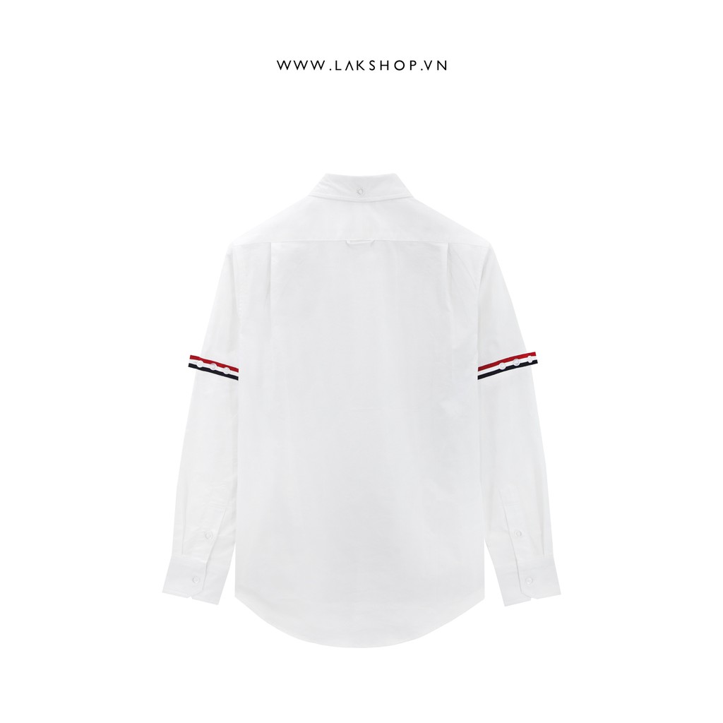 Áo Sơmi TB White Cotton Oxford Grosgrain Armband Shirt
