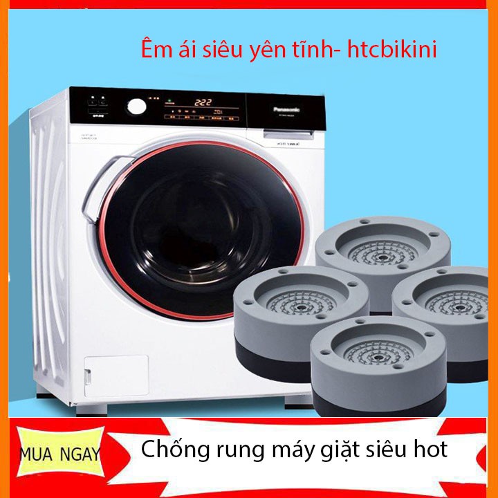 Bộ 04 chân kê máy giặt chống rung, chống ồn, chống xe dịch giúp tăng tuổi thọ máy giặt hiệu quả - htcbikini