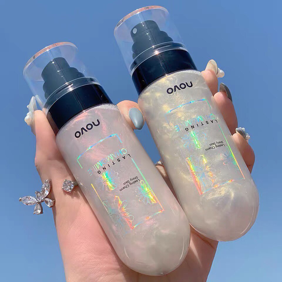 🌸Xịt khoá lớp makeup giữ lớp nền lâu trôi NOVO CHAMOMILE có nhũ mịn lấp lánh siêu cute | BigBuy360 - bigbuy360.vn