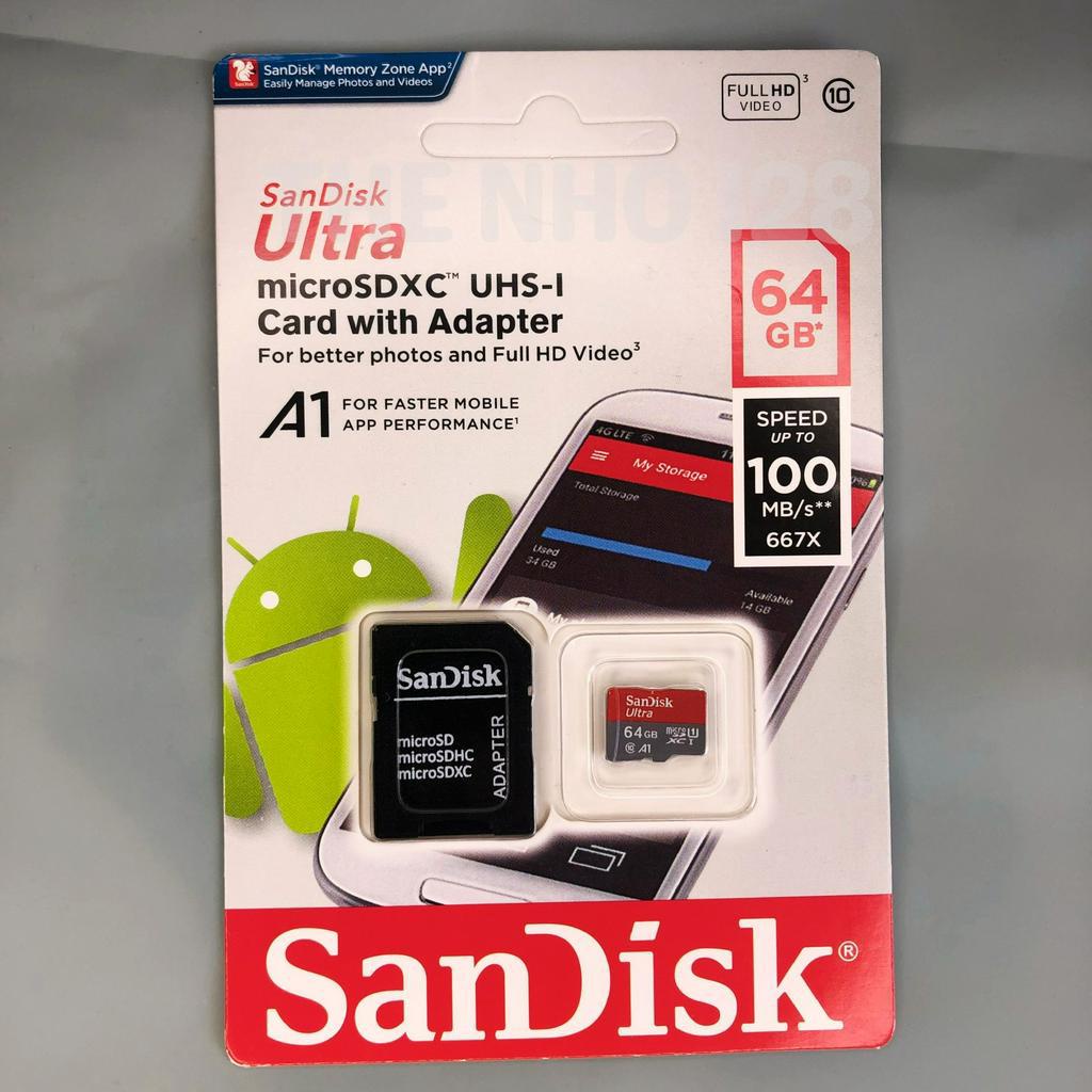 Thẻ nhớ MicroSD 128GB 64GB 32GB 16GB dùng đa thiết bị - Thẻ nhớ tốc độ cao Class 10 Ultra 667x 100MB/s -BH 5 năm