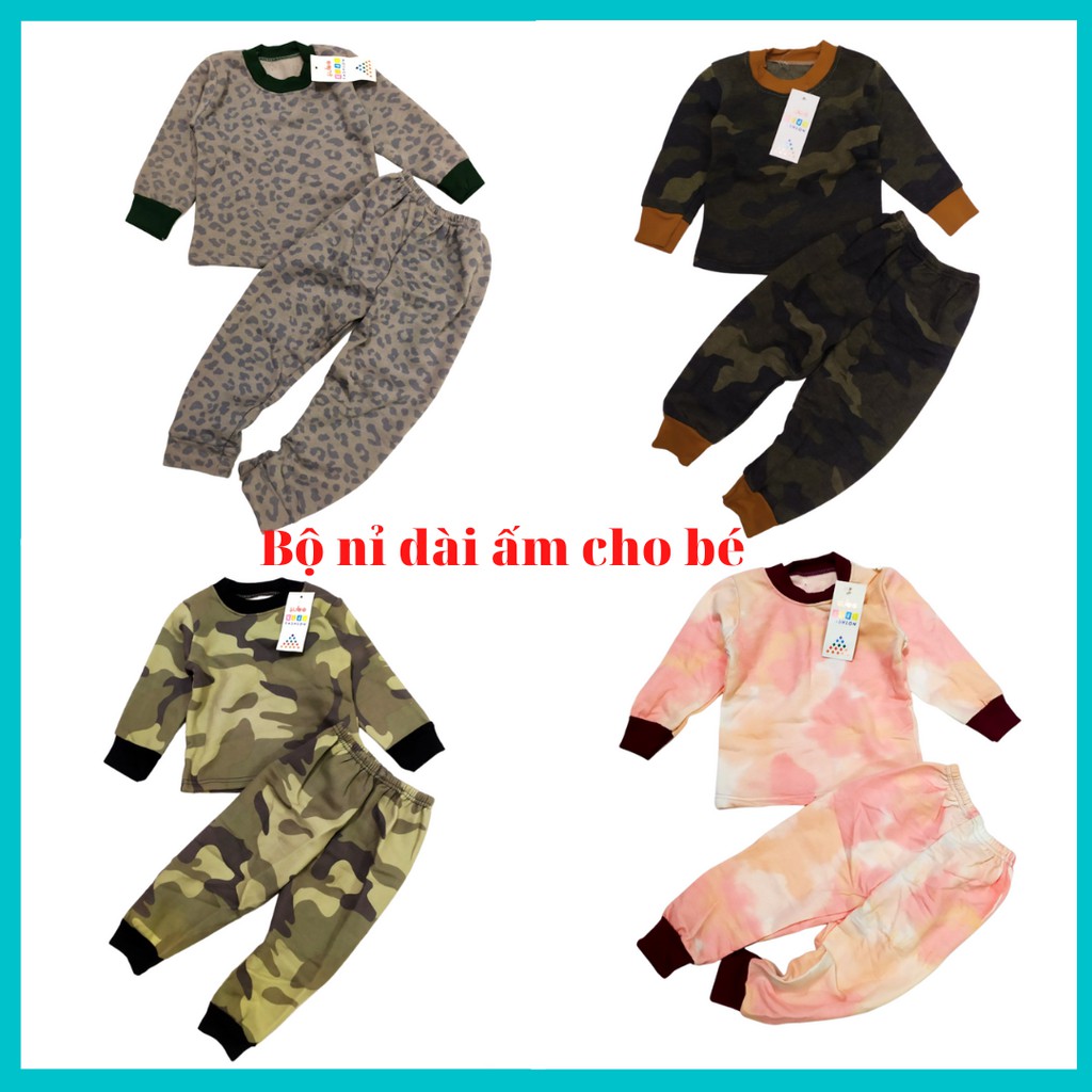 Combo 4 bộ dài tay hoạt hình siêu xinh cho bé 8-22kg