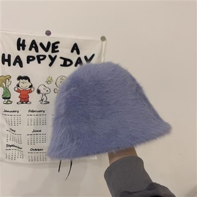 Mũ lông nón bucket lông mềm mịn vừa ấm vừa xinh nhiều màu hot hit hàng Quảng Châu cao cấp jolivo