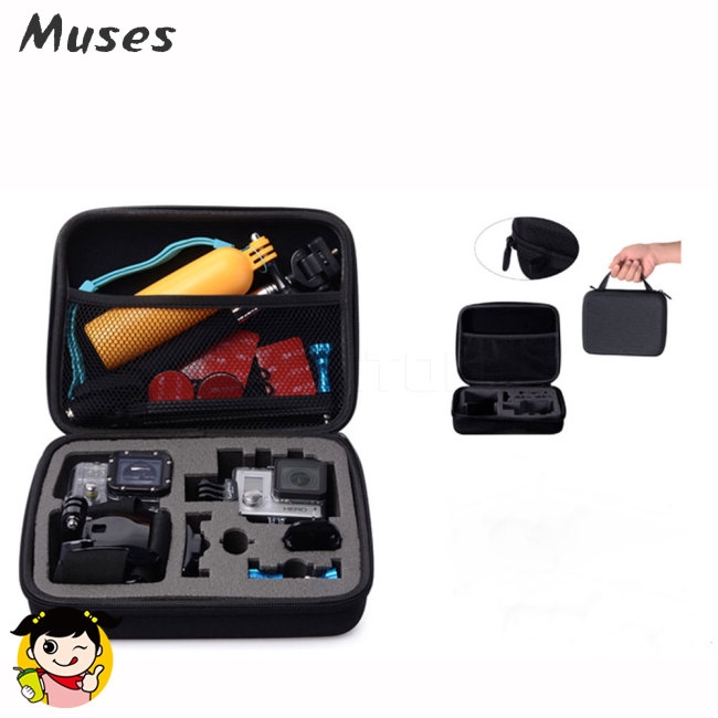 Túi đựng máy ảnh EVA màu đen chống sốc cho GoPro Hero 5/4/3+