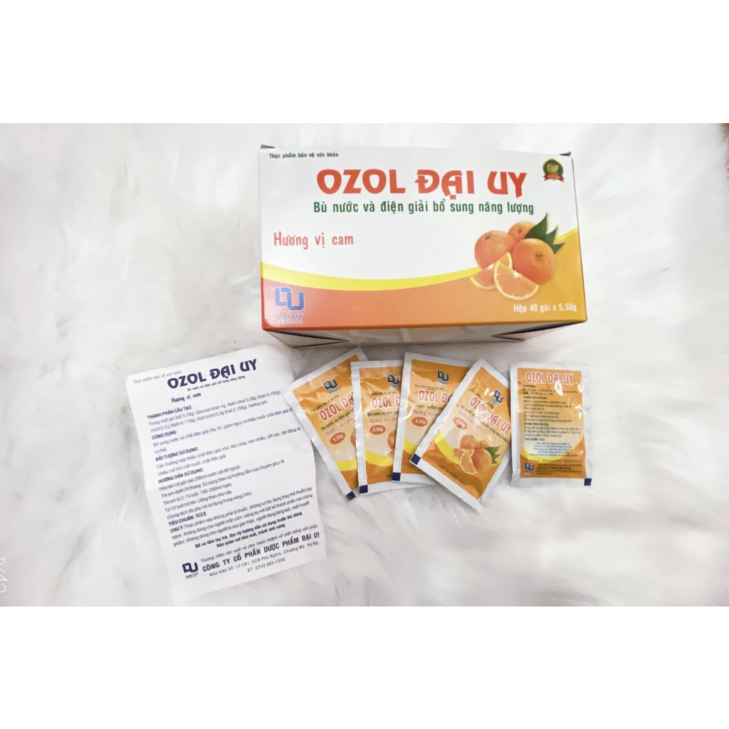 Ozon Đại Uy Bù Nước và Diện Giải Cam Hộp 40 Góix5,58G