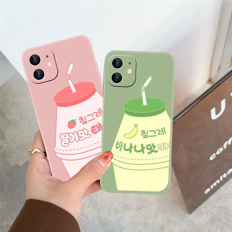 Ốp Điện Thoại TPU Mềm Mặt Nhám Họa Tiết Bình Sữa/Chuối Kiểu Hàn Quốc Cho Xiaomi 11T 11 12 Pro10 POCO X3 NFC Pro M2 M3 M4 Pro F2 F3