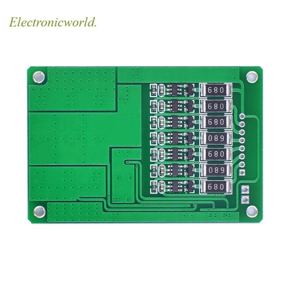 Bảng mạch cân bằng bảo vệ pin Lithium 18650 Bms 7s 24v 15a an toàn chuyên dụng