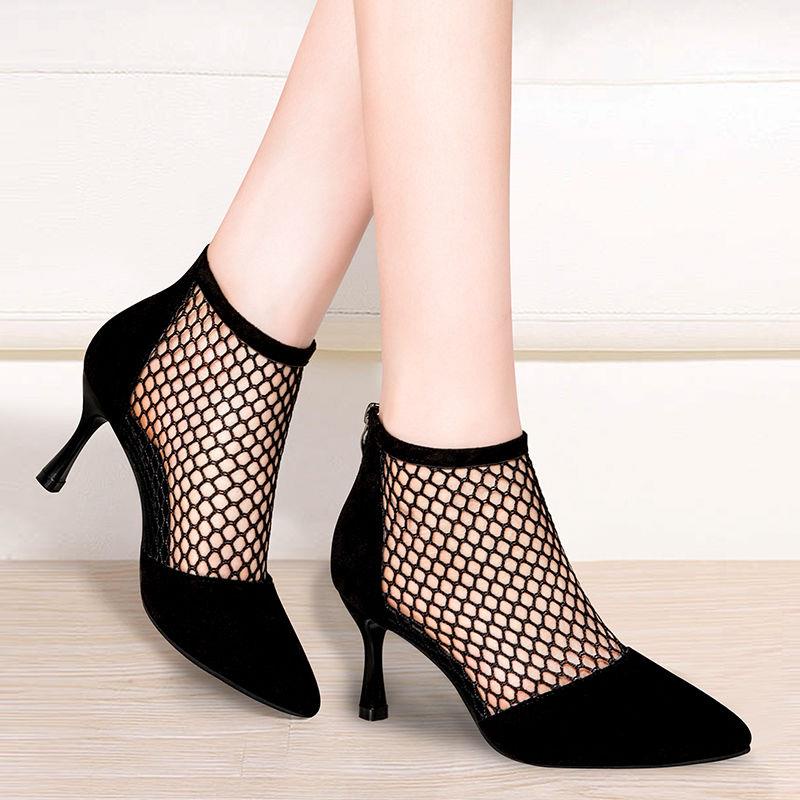 Giày Cao Gót Sandal Lưới Xuyên Thấu Thời Trang Mùa Hè Quyến Rũ Dành Cho Nữ
